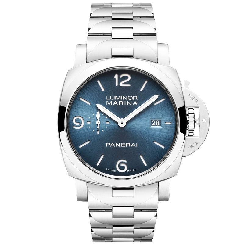 Panerai Luminor Marina Steel Blue Dial 44mm Automatic Bracelet Watch - Berry's Jewellers