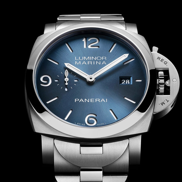 Panerai Luminor Marina Steel Blue Dial 44mm Automatic Bracelet Watch - Berry's Jewellers