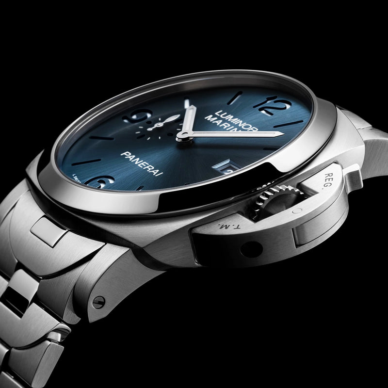 Panerai Luminor Marina Steel Blue Dial 44mm Automatic Bracelet Watch - Berry's Jewellers