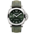 Panerai Luminor Marina Titanio Green Dial 44mm Automatic Strap Watch - Berry's Jewellers