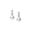 Morning Dew 18ct White Gold Pearl and Diamond Drop Earrings