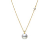 Mikimoto 18ct Yellow Gold Pearl And Diamond Pendant - Berry's Jewellers