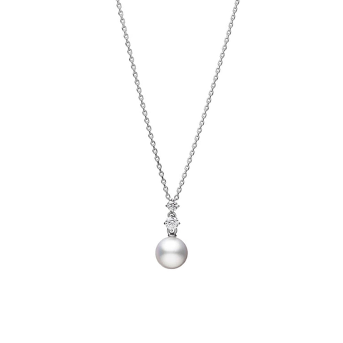 Morning Dew 18ct White Gold Pearl and Diamond Pendant