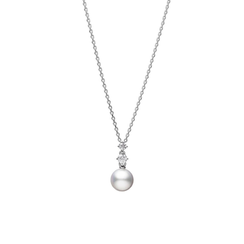 Morning Dew 18ct White Gold Pearl and Diamond Pendant