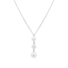 18ct White Gold Pearl and Diamond Drop Pendant