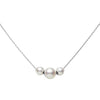 18ct White Gold Pearls In Motion Necklace