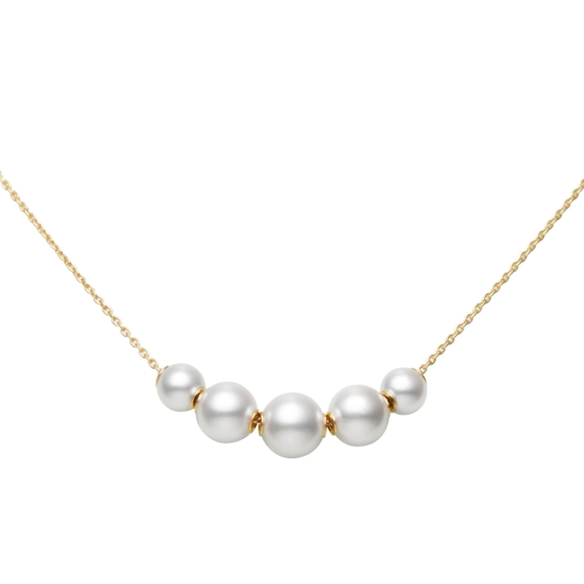 18ct Yellow Gold Pearls In Motion Necklace