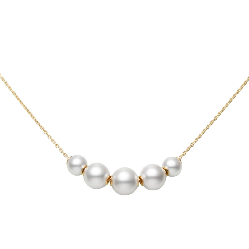 18ct Yellow Gold Pearls In Motion Necklace