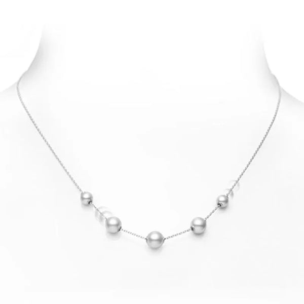 Mikimoto 18ct White Gold Pearls In Motion Necklace - Berry's Jewellers