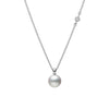 18ct White Gold Pearl and Diamond Pendant