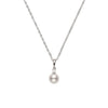 Mikimoto 18ct White Gold 7-7.5  A+ Pearl & Diamond Pendant - Berry's Jewellers