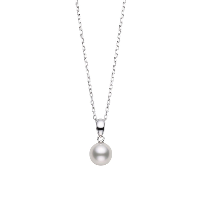 Classic 18ct White Gold 7.5-8mm Akoya Cultured Pearl Pendant