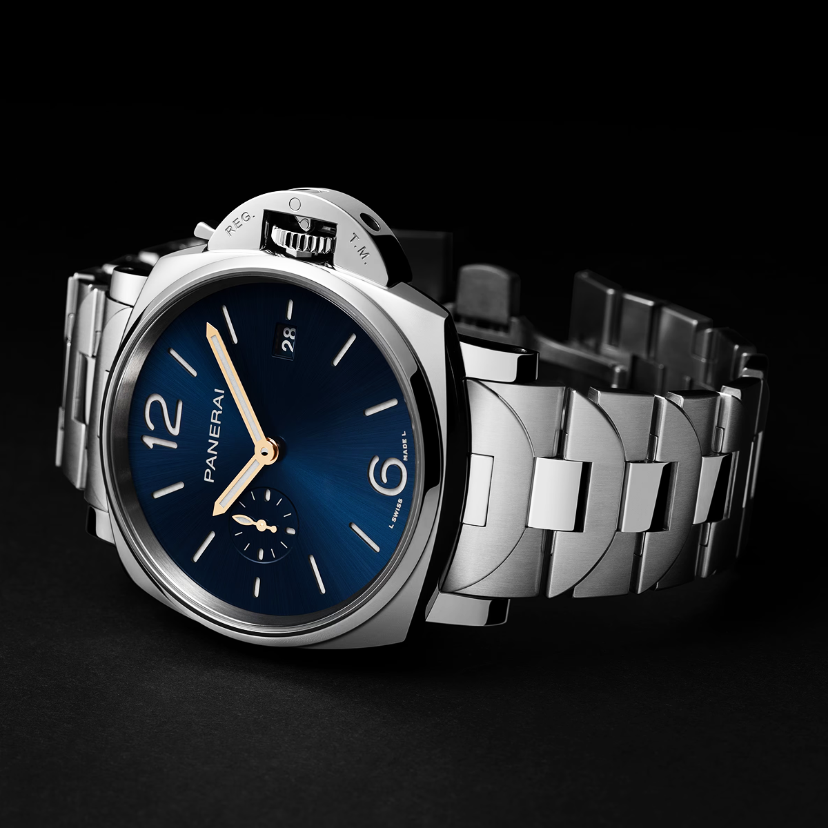 Luminor Due 42mm Blue/Rose Dial Automatic Bracelet Watch