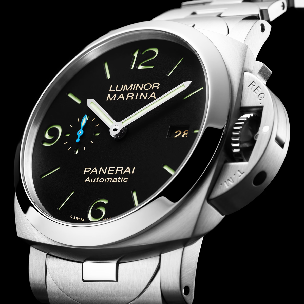 Luminor Marina 44mm Black Dial Men's Bracelet Watch