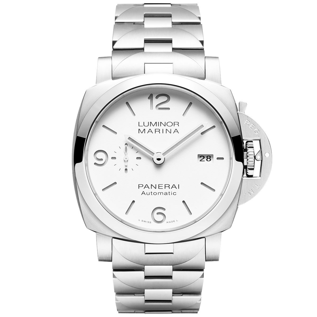 Luminor Marina 44mm White Dial Men's Bracelet Watch
