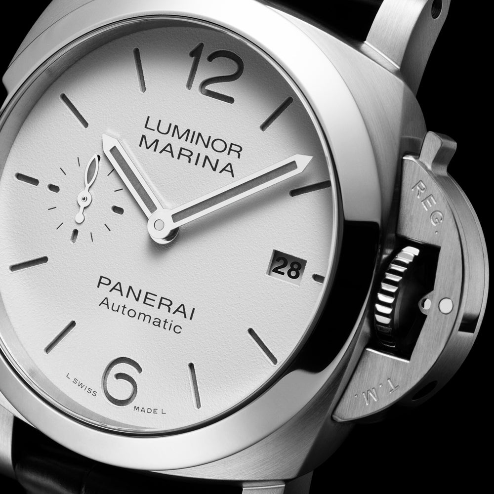 Luminor Marina Quaranta 40mm White Dial Automatic Strap Watch