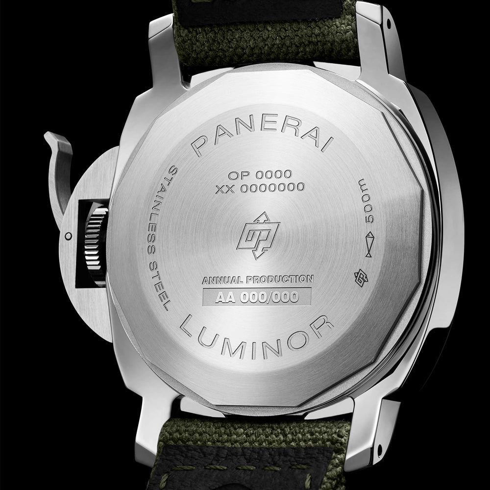 Luminor 42mm Khaki Matte Green Canvas Strap Automatic Watch