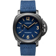 Luminor 42mm Black DLC Matte Blue Dial Mens Automatic Watch