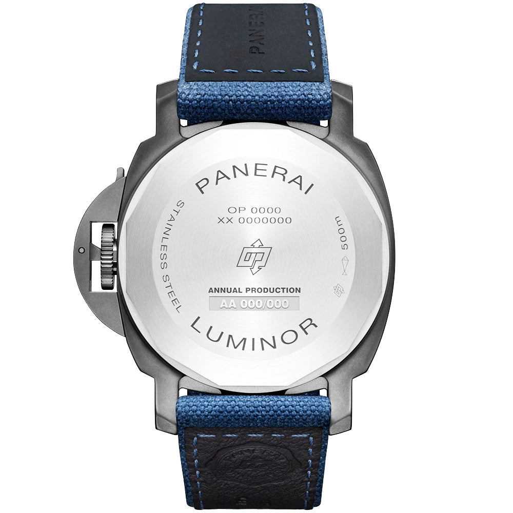 Luminor 42mm Black DLC Matte Blue Dial Mens Automatic Watch