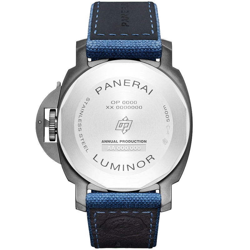 Luminor 42mm Black DLC Matte Blue Dial Mens Automatic Watch