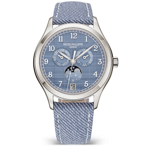 Patek Philippe Complications Annual Calendar Moonphase 38mm Denim Strap Watch - Berry's Jewellers