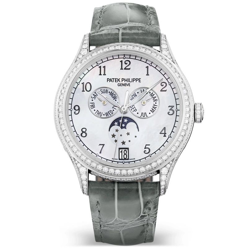 Patek Philippe Complications Annual Calendar Moon Phases Diamond Set Watch - Berry's Jewellers
