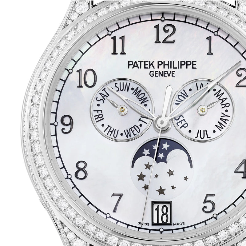 Patek Philippe Complications Annual Calendar Moon Phases Diamond Set Watch - Berry's Jewellers