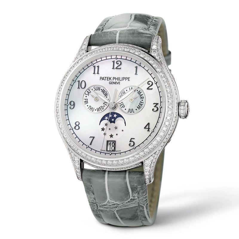 Patek Philippe Complications Annual Calendar Moon Phases Diamond Set Watch - Berry's Jewellers