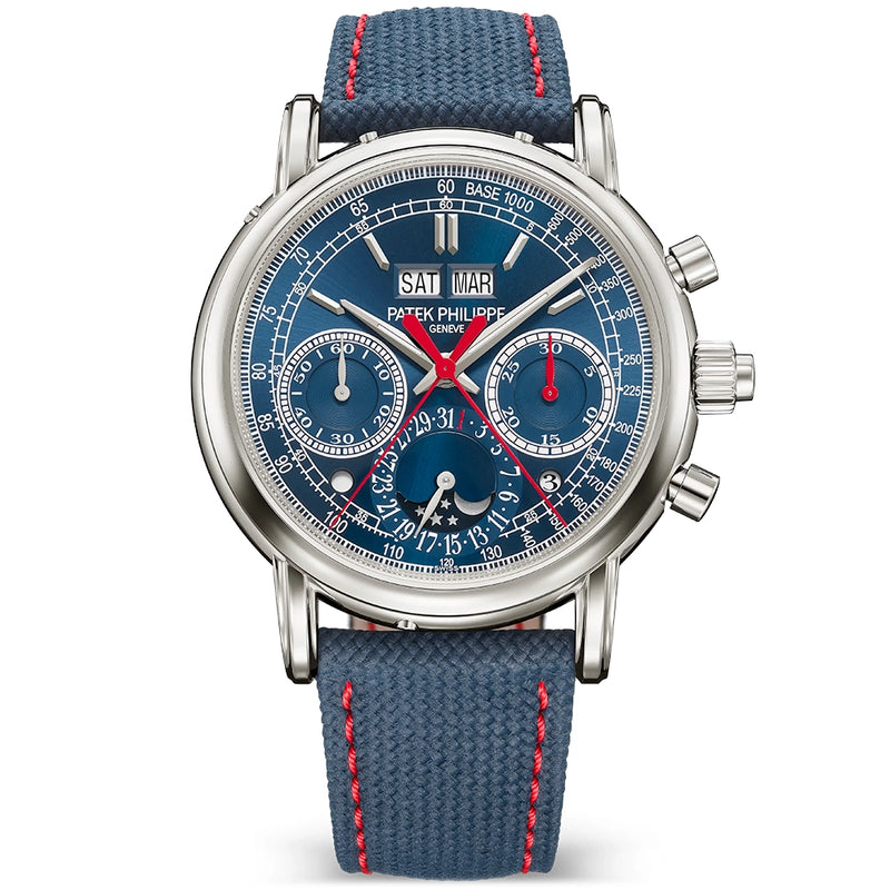 Patek Philippe Grand Complications Split-Seconds 18ct White Gold Blue Dial Watch - Berry's Jewellers
