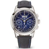 Patek Philippe Grand Complications Perpetual Calendar Platinum Blue Dial Watch - Berry's Jewellers