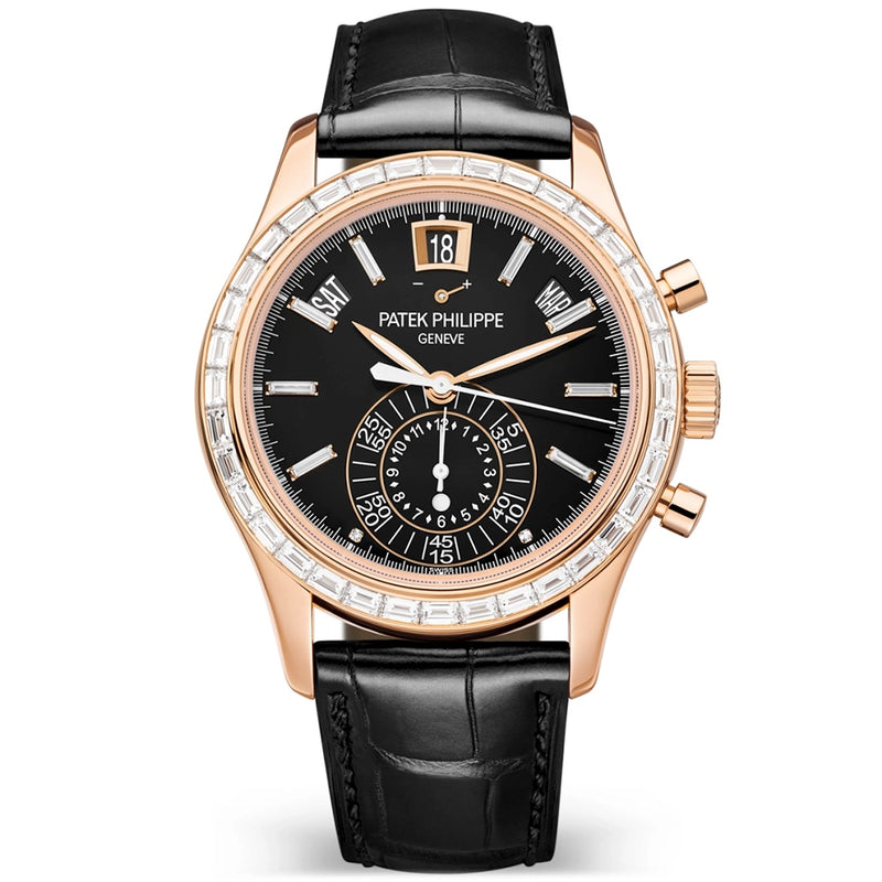 Patek Philippe Complications Annual Calendar Chronograph 18ct Rose Gold Diamond Set Watch - Berry's Jewellers