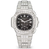 Nautilus Haute Joallerie Flyback Chronograph 18ct White Gold Diamond Set Watch 5980/1400G-011