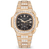 Nautilus Haute Joallerie Flyback Chronograph 18ct Rose Gold Diamond Set Watch