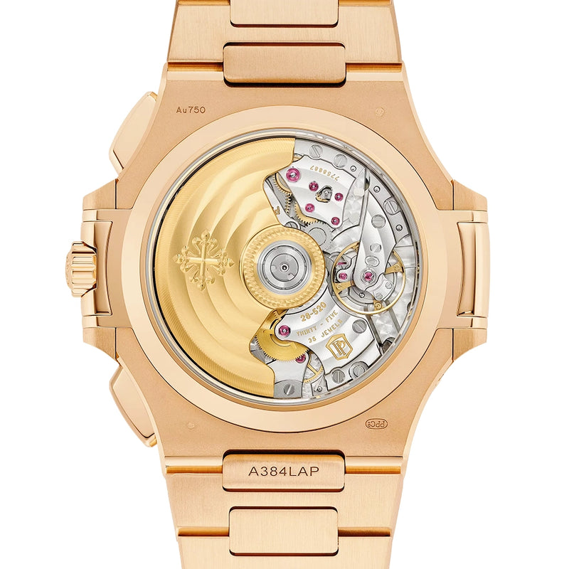 Nautilus Haute Joallerie Flyback Chronograph 18ct Rose Gold Diamond Set Watch