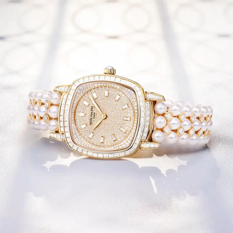 Gondolo Haute Joaillerie 18ct Rose Gold Diamond & Akoya Pearl Set Watch 7042/100R-010