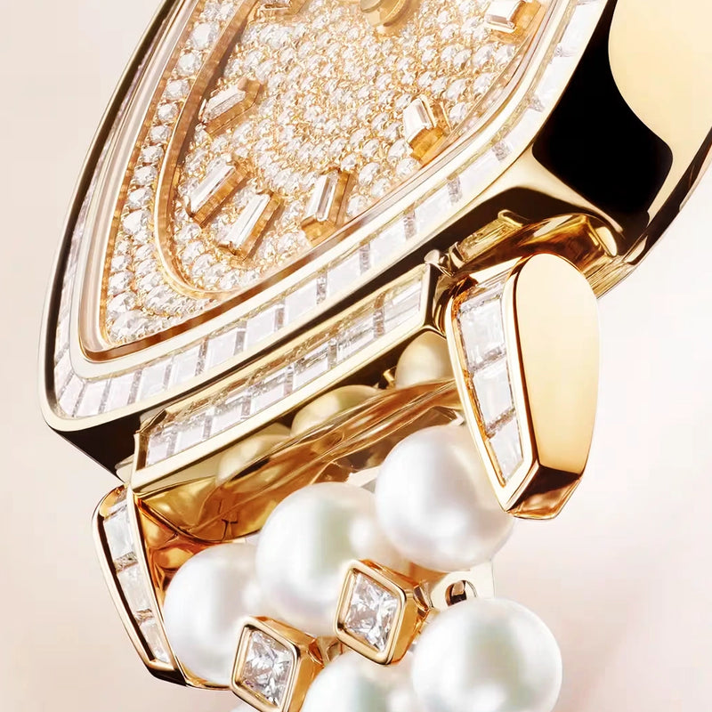 Gondolo Haute Joaillerie 18ct Rose Gold Diamond & Akoya Pearl Set Watch 7042/100R-010
