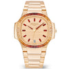 Nautilus Joaillerie 35.2mm 18ct Rose Gold Gemstone Set Automatic Watch 7118/1300R-001