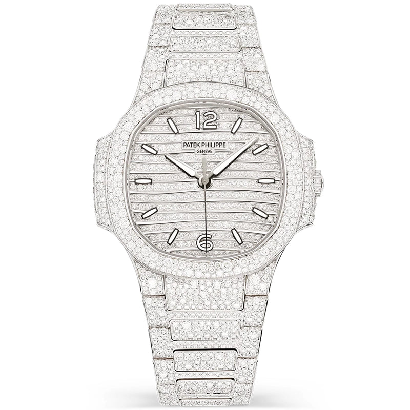 Nautilus Haute Joaillerie 18ct White Gold Full Diamond Set Ladies Watch 7118/1450G-001