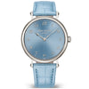 Patek Philippe Calatrava 34.6mm Ice-Blue Sunburst Dial Ladies Strap Watch - Berry's Jewellers