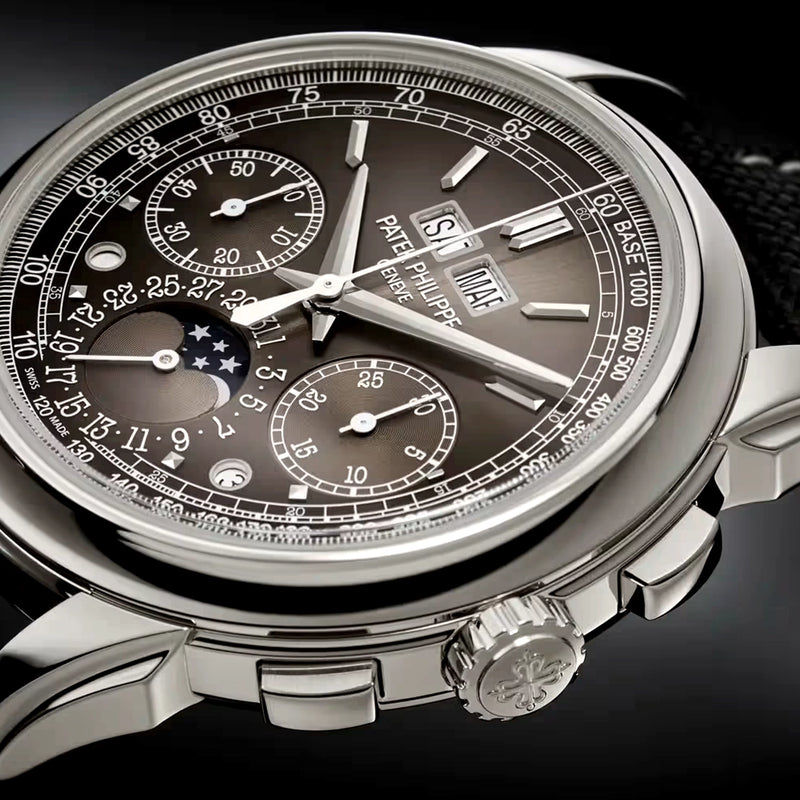 Patek Philippe Grand Complications Perpetual Calendar Platinum Charcoal Dial Watch - Berry's Jewellers