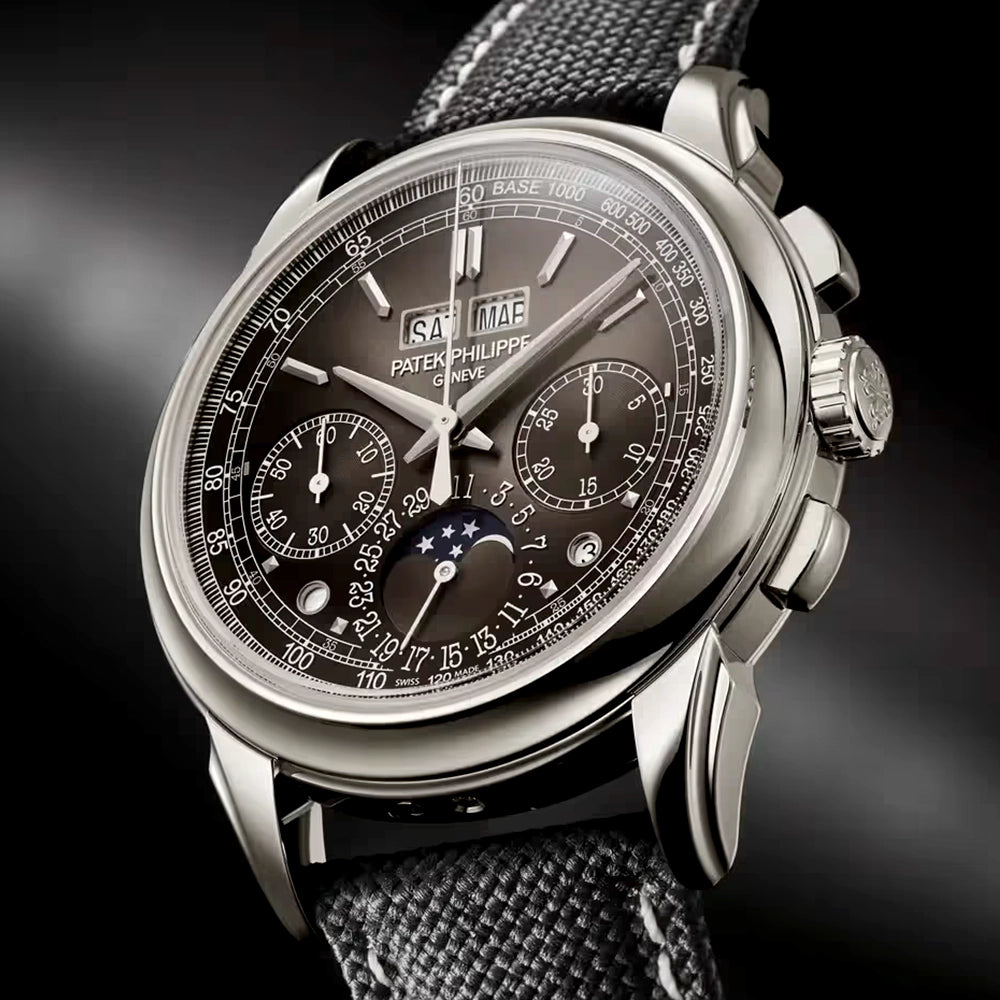 Patek Philippe Grand Complications Perpetual Calendar Platinum Charcoal Dial Watch - Berry's Jewellers