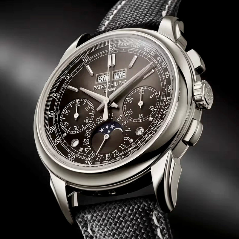 Patek Philippe Grand Complications Perpetual Calendar Platinum Charcoal Dial Watch - Berry's Jewellers