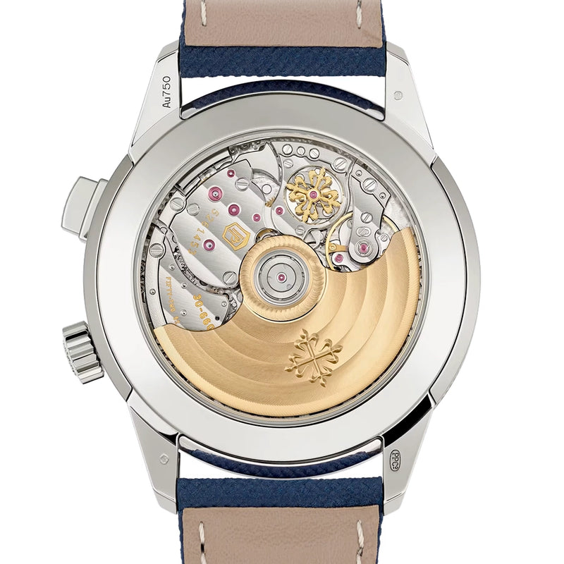Patek Philippe Grand Complications 24hr-Alarm 18ct White Gold Blue Textured Dial Watch - Berry's Jewellers