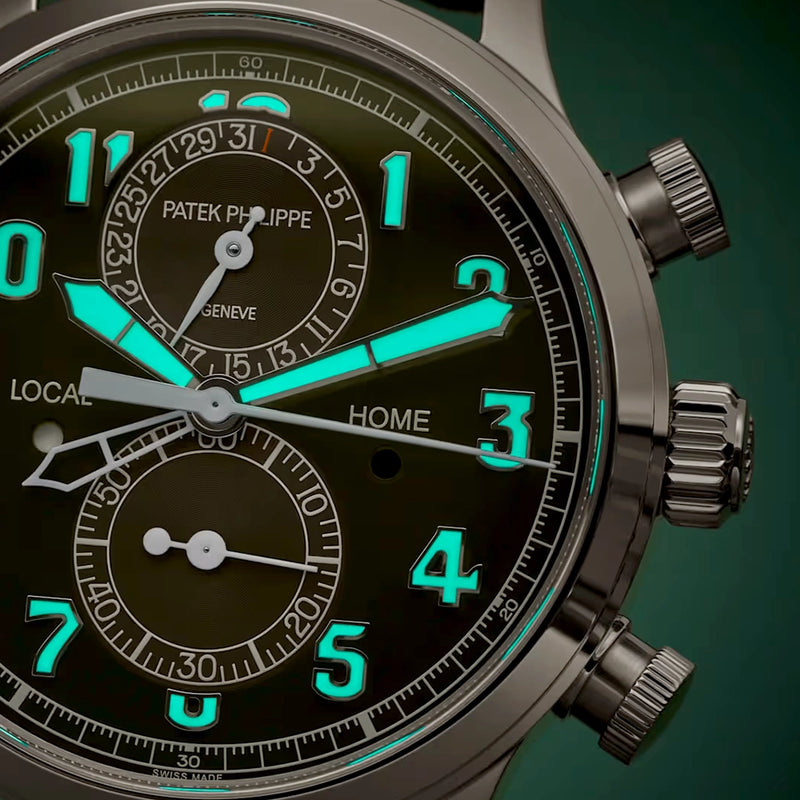 Complications Calatrava Pilot Travel Time Khaki Green Dial Automatic Watch 5924G-010