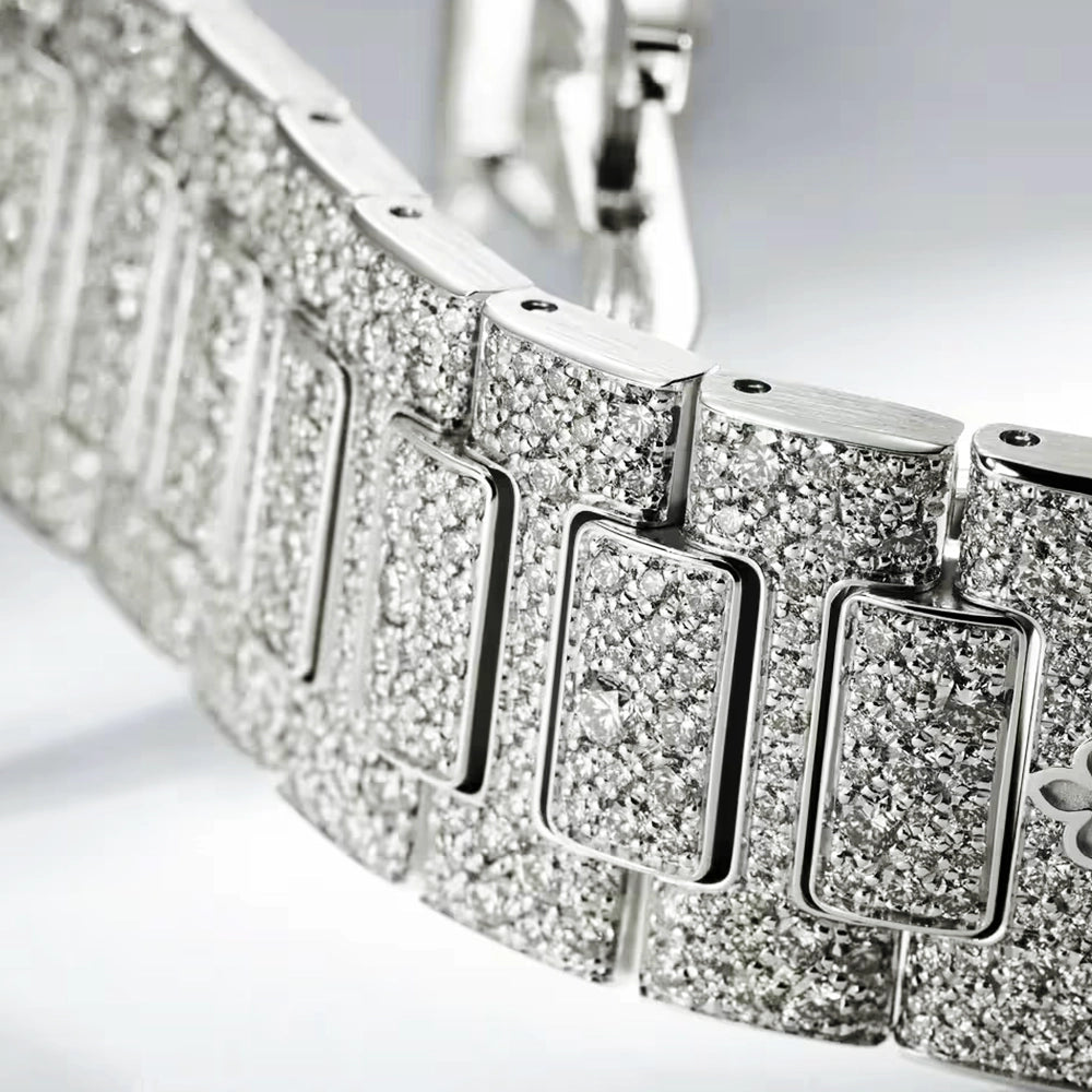 Nautilus Haute Joaillerie 18ct White Gold Full Diamond Set Ladies Watch 7118/1450G-001