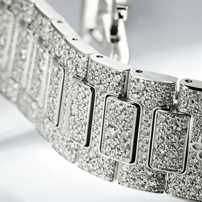 Nautilus Haute Joaillerie 18ct White Gold Full Diamond Set Ladies Watch 7118/1450G-001