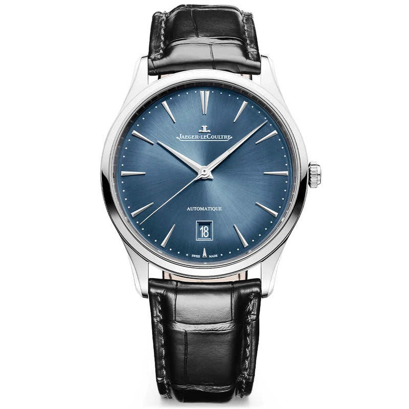 Jaeger-LeCoultre Master Ultra-Thin Date 39mm Blue Dial Mens Automatic Watch - Berry's Jewellers
