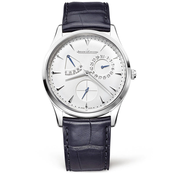 Jaeger-LeCoultre Master Ultra Thin Reserve De Marche Steel Silver Dial Automatic Men's Strap Watch - Berry's Jewellers