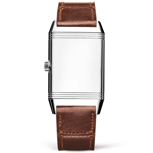 Jaeger-LeCoultre Reverso Classic Medium Silver Dial & Brown Leather Strap Watch - Berry's Jewellers
