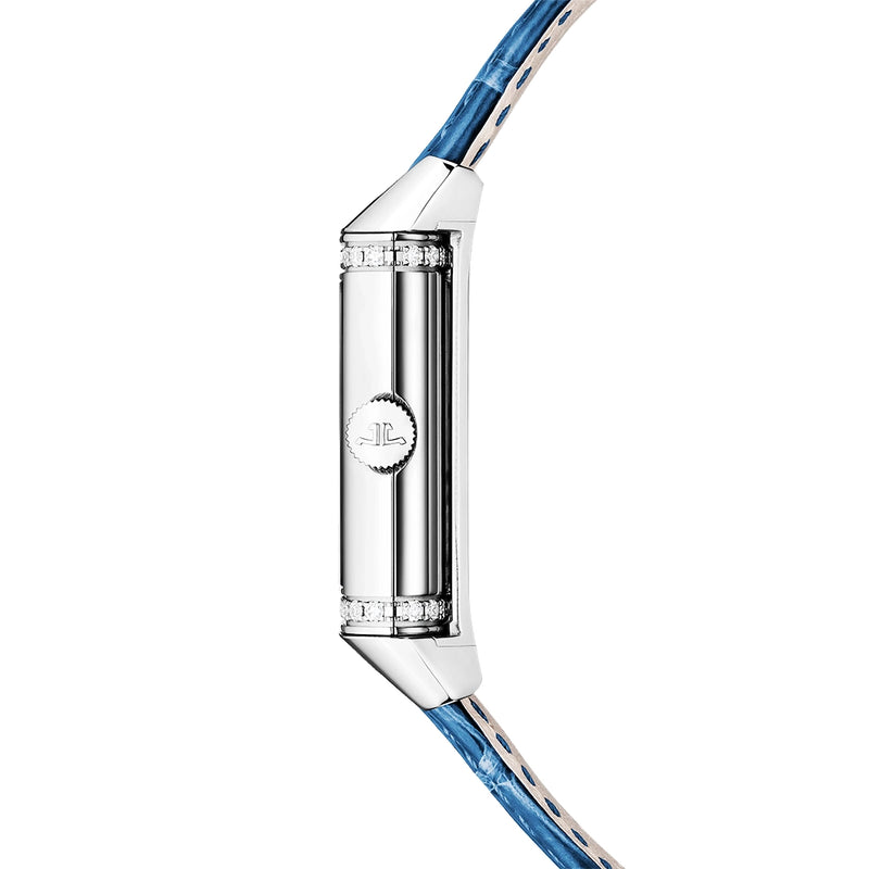 Jaeger-LeCoultre Reverso Classic Medium Duetto Silver Dial Diamond Set Watch - Berry's Jewellers